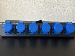 Botex PP-CEE15, 19inch panel 2HE 6 pcs CEE 3-pins