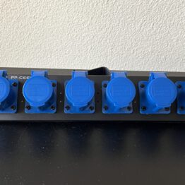 Botex PP-CEE15, 19inch panel 2HE 6 pcs CEE 3-pins