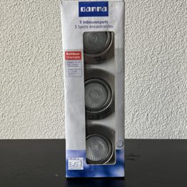 Gamma set van 3 inbouwspots, richtbaar, halogeen 230 Volt