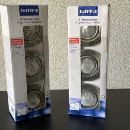 Gamma set van 3 inbouwspots richtbaar halogeen 230 Volt