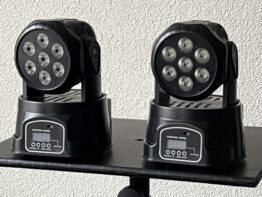 Mini Led Moving Head, set van twee