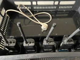 Motorola GP300 portofoon, set van 4 plus laders in krat