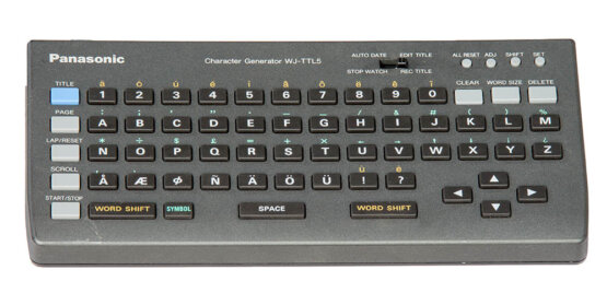 Panasonic WJ-TTL5 Character Generator_W3R8208