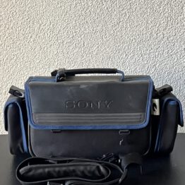Sony cameratas zwart met blauwe rand