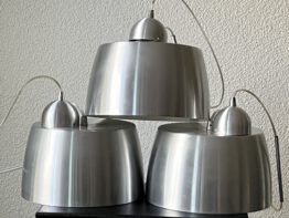 hanglamp, chroom, set van 3