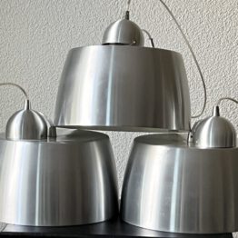 hanglamp, chroom, set van 3